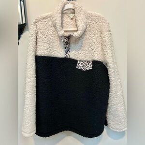 Linda Anderson Sherpa Fleece pullover jacket. WARM. XXL